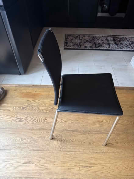 Photo of free 4 black kitchen/dining chairs (Eastbourne BN21) #1