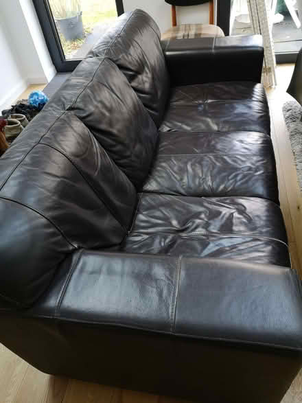 Photo of free Brown Leather Sofa (Cheadle Hulme SK8) #2