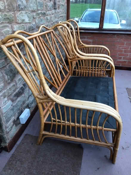 Photo of free Conservatory rattan bamboo sofa and chair set (Titley HR5) #2
