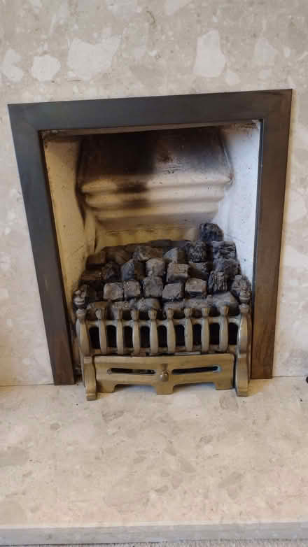 Photo of free Coal-effect gas fire, plus fireplace, heath, backmantlepiece (Chippenham SN14) #1