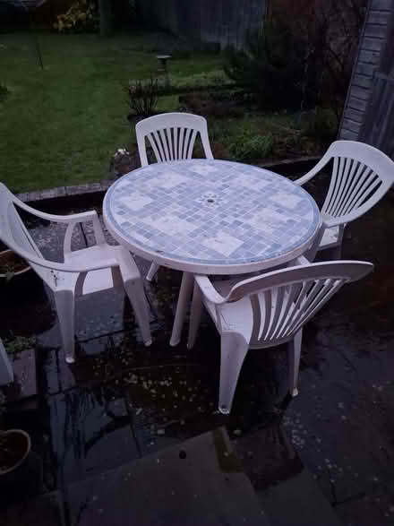 Photo of free Patio table & 4 chairs (Ringmer BN8) #1