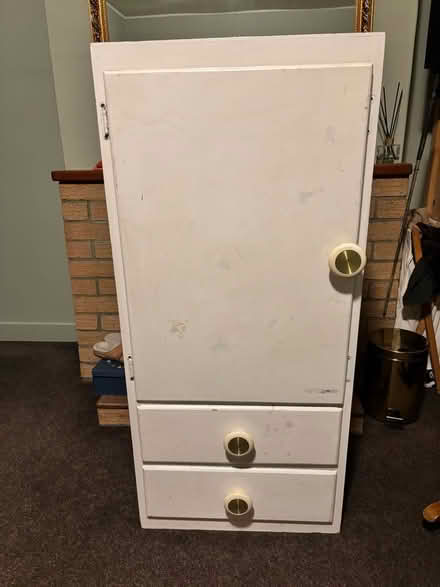 Photo of free Vintage White Wood Cabinet (AB10) #2