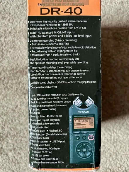 Photo of free Tascam dr-40 audio recorder (South Acton, W4) #2