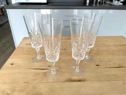 Photo of free 4 cut glass champagne flutes (Chichester PO19) #3