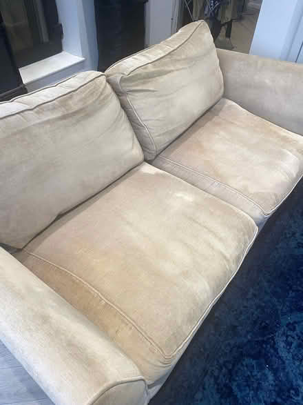 Photo of free 3 seater sofa (Woodseats S8) #1