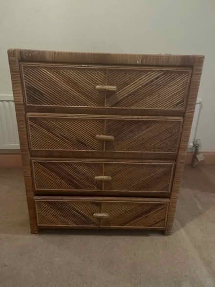 Photo of free Chest of drawers - Rattan style (Three Fields Farm HP3) #1