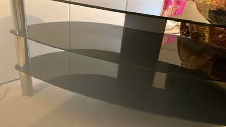 Photo of free Black Glass TV table (Old Town TN40) #1