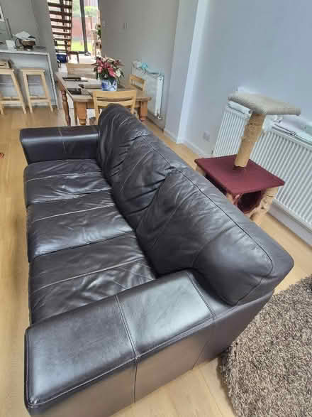 Photo of free Large leather sofa (Cheadle Hulme SK8) #1