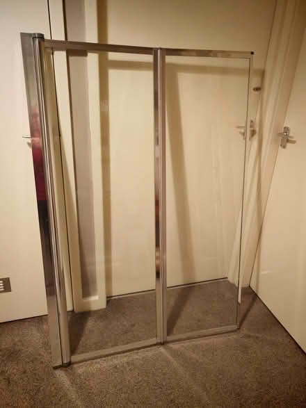 Photo of free Overbath folding shower screen. Glass and chrome. (Pontefract WF8) #2