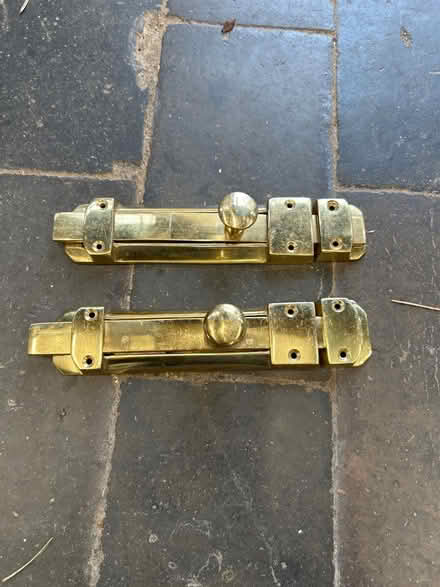 Photo of free Pair of 204mm flat brass security bolts (Haldens AL6) #1