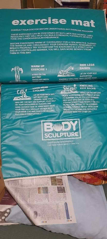 Photo of free Illustrated plastic exercise mat (Wake Green B13) #1