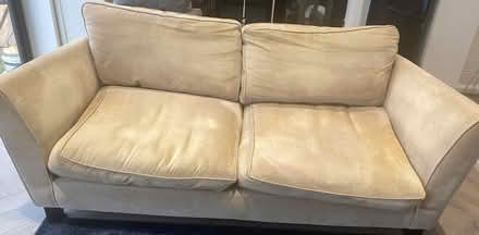 Photo of free 3 seater sofa (Woodseats S8) #2