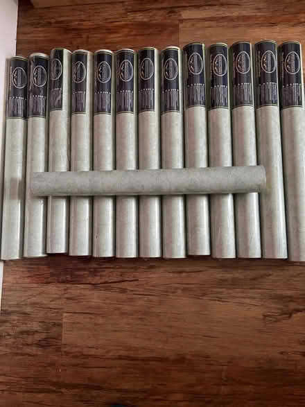 Photo of free 13 full & 1 part roll Coloroll ready pasted vinyl wallpaper (Clarkston G76) #1