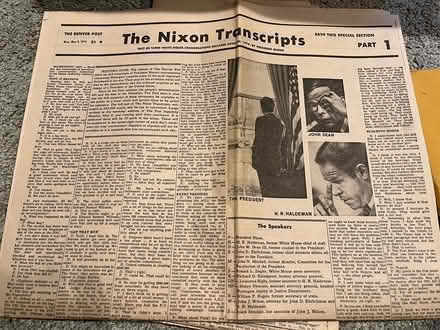 Photo of free Newspapers w/Nixon Transcripts (downtown Edmonds) #1