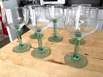 Photo of free 6 wine glasses with green stems (Chichester PO19) #3
