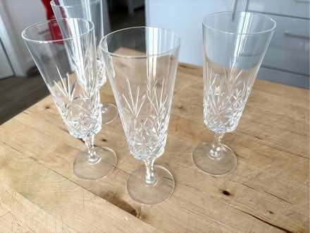 Photo of free 4 cut glass champagne flutes (Chichester PO19) #1
