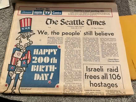 Photo of free Sunday paper from July 4, 1976 (downtown Edmonds) #1