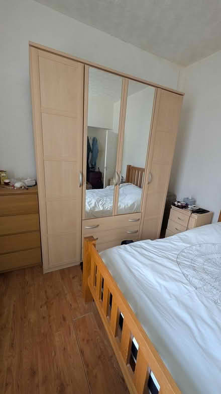 Photo of free Tall wooden wardrobe 3/2 sofas (Ashton Under Lyne OL6 9NZ) #3