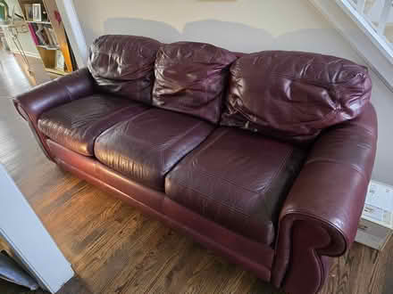 Photo of free Leather Sofa (Buford, GA by Hamilton Mill Rd) #1