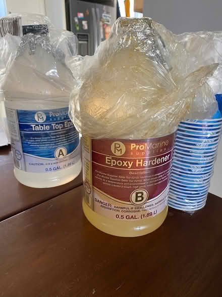 Photo of free Table top epoxy supplies (Lowell and highland) #1