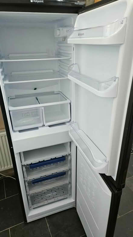 Photo of free Hotpoint fridge freezer (Somercotes, Alfreton DE55) #2
