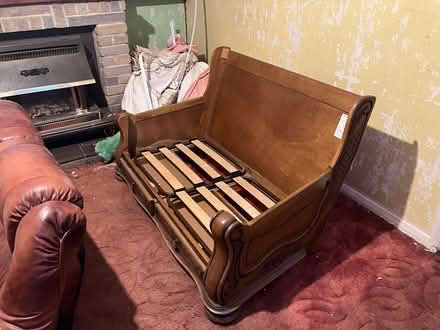 Photo of free 2 Seater Leather Sofa (Rotherham S61) #2