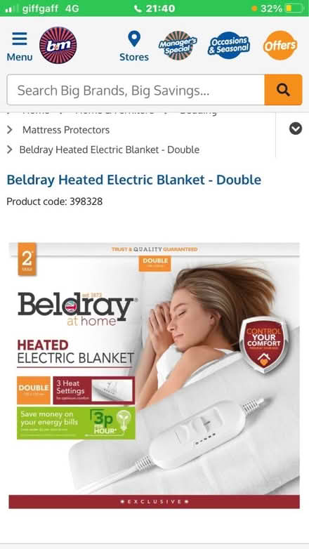 Photo of electric blanket new (London) #1