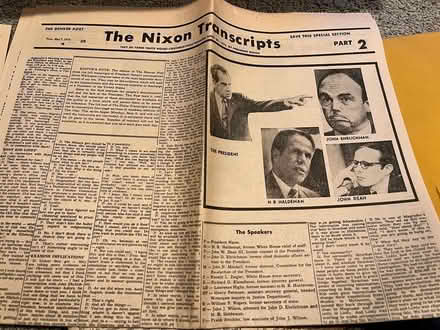 Photo of free Newspapers w/Nixon Transcripts (downtown Edmonds) #3