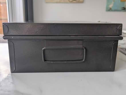 Photo of free Enameled metal lockable filing box (Old Basingstoke RG24) #1