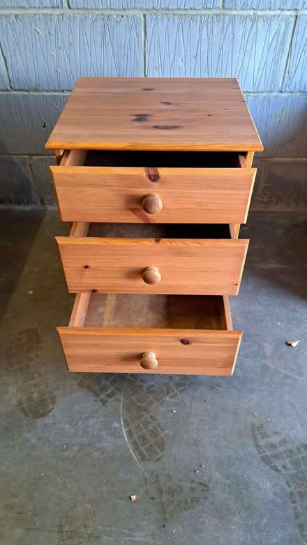 Photo of free Bedside Cabinet 3 Draw (East Harling NR16) #2