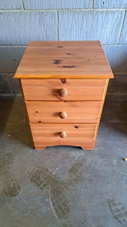 Photo of free Bedside Cabinet 3 Draw (East Harling NR16) #1