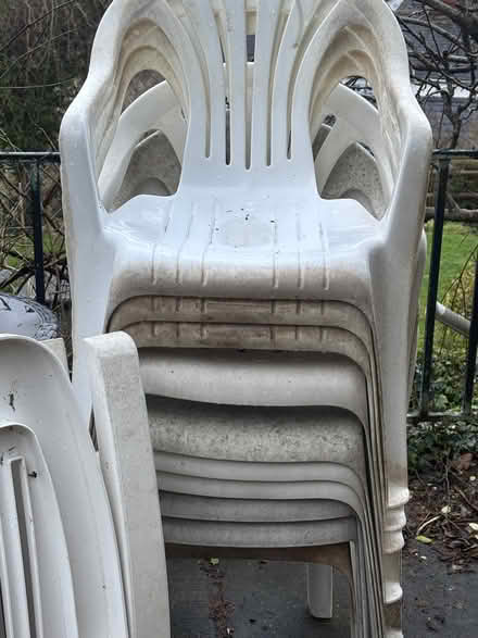 Photo of free White garden chairs (Priest Weston SY15) #1
