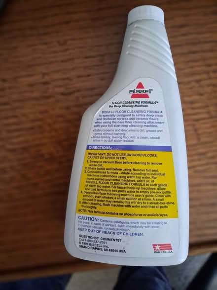 Photo of free 16oz Bissell floor cleaning formula (Highlands, NJ) #2