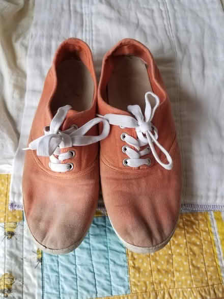 Photo of free Orange plimsoll shoes size 5 (Gloucester) #1