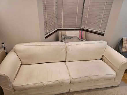 Photo of free 4 seater cream sofa (Windlesham GU20) #1
