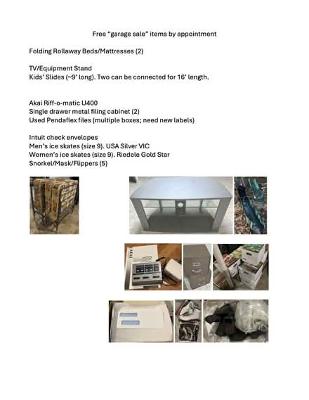 Photo of free free "garage sale" multiple items (Four Corners) #1