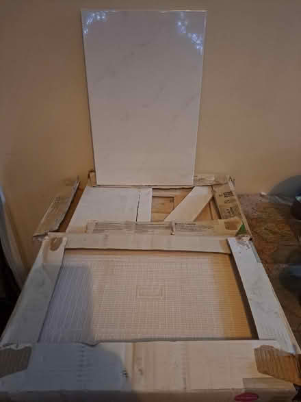 Photo of free Large white ceramic tiles (Seaside BN22) #2