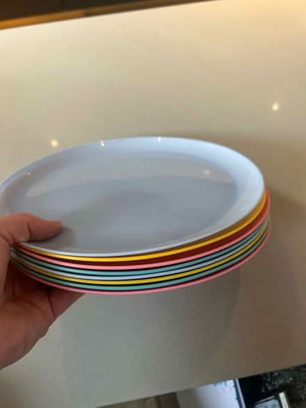 Photo of free 8 plastic plates (Mortlake SW13) #1
