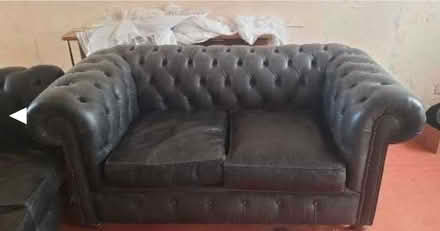 Photo of free Charcoal grey leather 2 seat sofas x2 (Ruislip HA4) #3