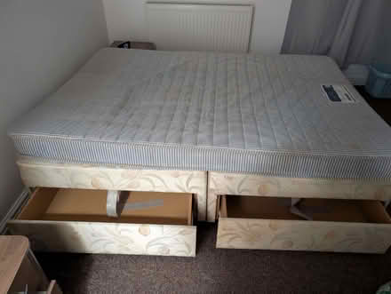 Photo of free Used double bed with mattress (Hyde SK14) #2