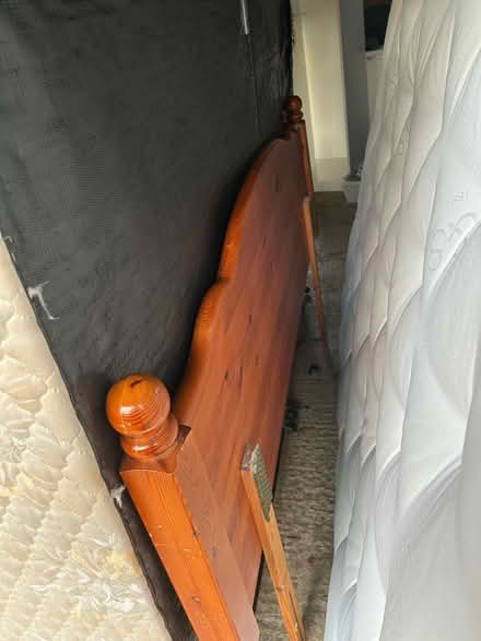 Photo of free King size Divan and mattress plus wooden headboard (Crowborough TN6) #2