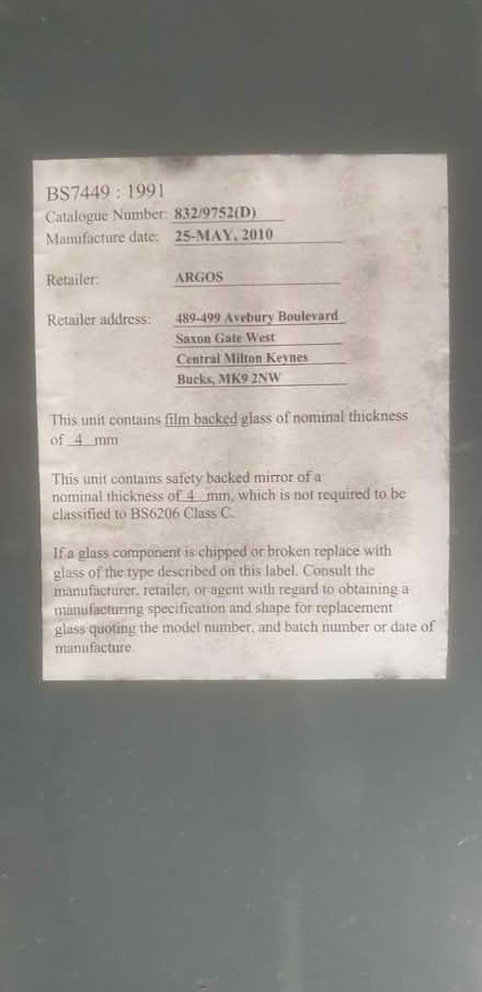 Photo of free Mirror (B46 coleshill) #3