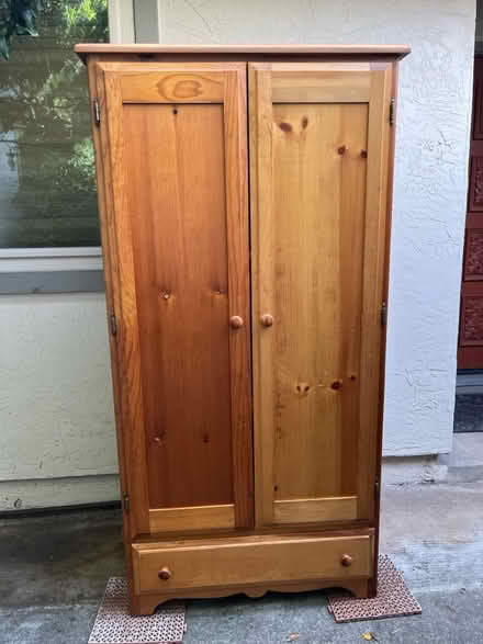 Photo of free Pine armoire (Cupertino near Los Altos) #1