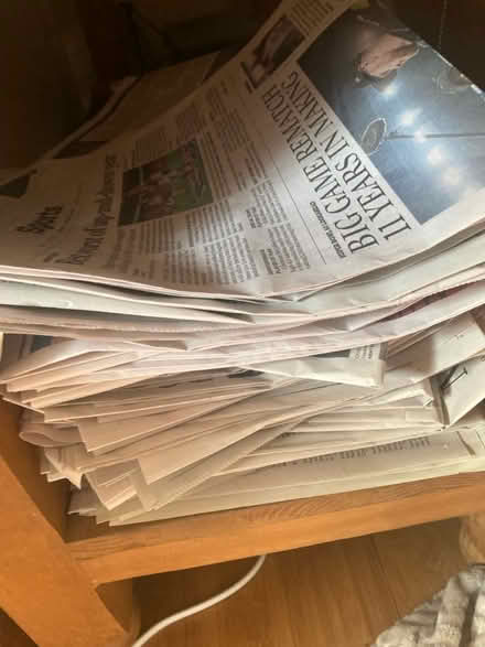 Photo of free Pile of old newspapers (NW Santa Rosa nr. Finley Ctr.) #1