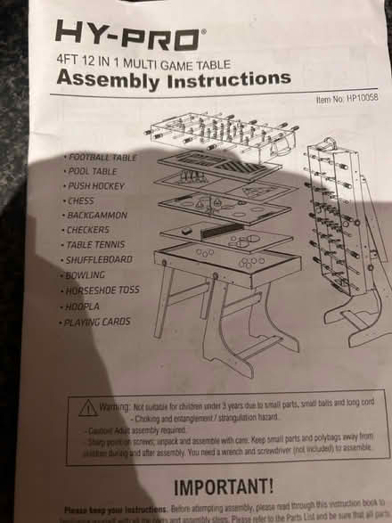 Photo of free Multi game table (WIbsey) #3