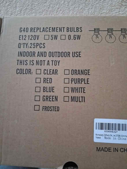 Photo of free 25 5w g40 Replacement bulbs clear (Highlands, NJ) #2