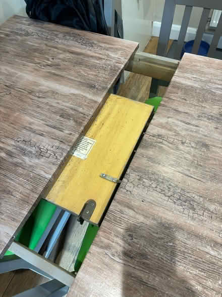 Photo of free Wooden table. Extending four chairs (Prestwich M25) #4