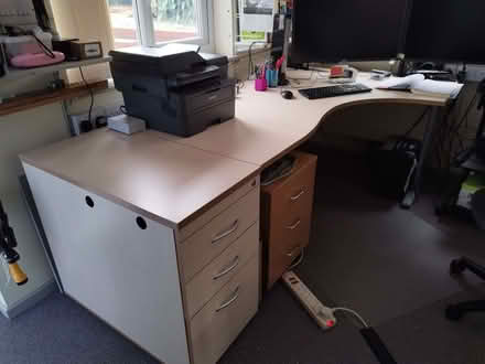 Photo of free Desk, large office type + 2 pedestals (Naunton WR8) #1