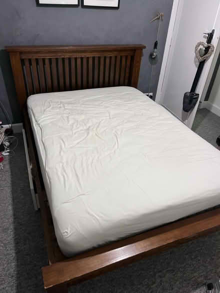 Photo of free Solid walnut double bed frame (G76) #2