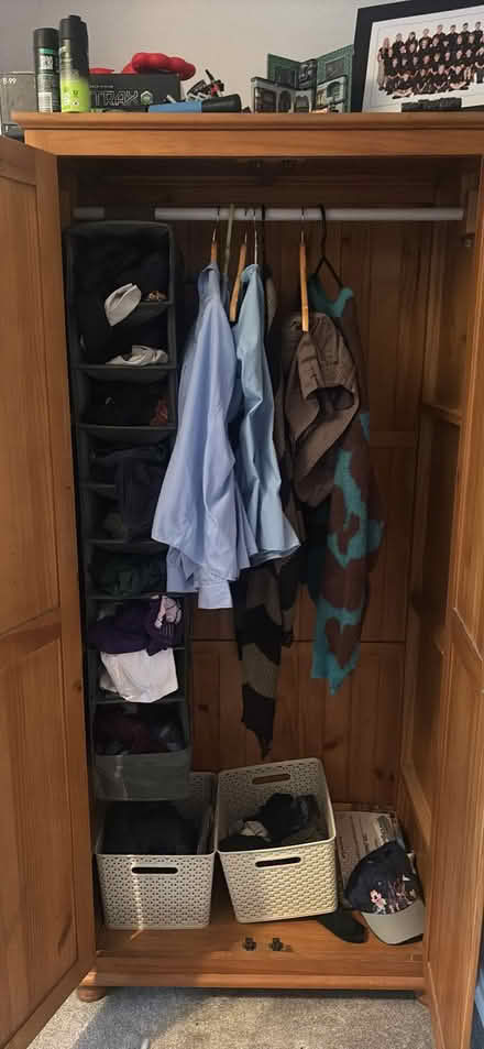 Photo of free Solid pine wardrobe (Up Hatherley GL51) #3